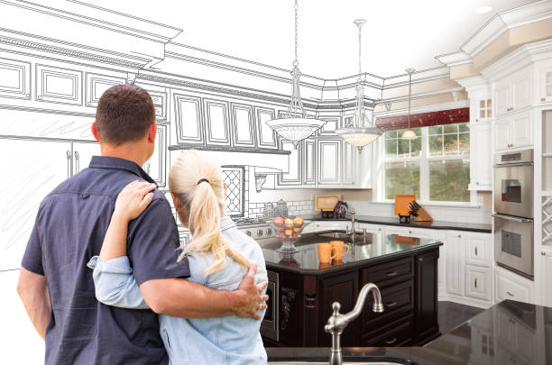 Custom kitchen cabinets installed in a Occoquan home